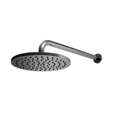 Lancia Core Gun Metal Round Wall Arm & Knurled Edge Shower Head NU-061