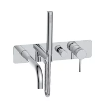 Lancia Score Wall Mounted Bath Shower Mixer & Handset Chrome
