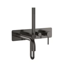 Scudo Core Wall Mounted Bath Shower Mixer and Handset Gunmetal