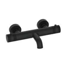 Lancia Score Matt Black Wall Mounted Thermostatic Bath Filler