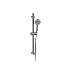 Lancia Gunmetal Shower Head, Riser Rail & Hose Kit
