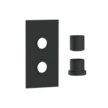 Lancia Matt Black Double Concealed Plate with Sleeves