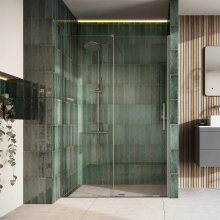 Lancia Momentum 1200mm Sliding Shower Door in Brushed Nickel