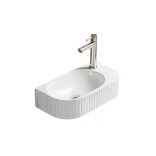 Lancia 400mm Fluted Wall Hung Cloakroom Basin