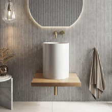 Lancia Shelph Oak 800 x 500mm Shelf Basin Vanity Shelf