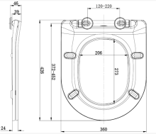 Nuie Luxury D Shape Soft Close Toilet Seat with Top Fix