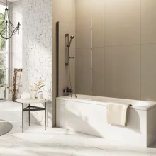 Lancia Thalia Gunmetal Bath Shower Screen