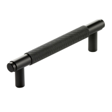 Lancia Knurled Black 160mm Handle 128mm Hole-to-hole Centres