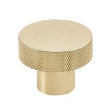 Lancia Knurled Brushed Brass Round Knob Handle