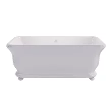 Senator Cian Solid Surface Freestanding Bath with Bun Feet, 1800 x 840 By BC Designs