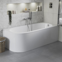 Mulard Deluxe Square 1700x750 Double Ended Bath & Legs