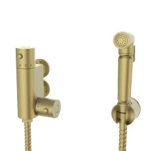KVit Brushed Brass Thermostatic Douche Spray Kit
