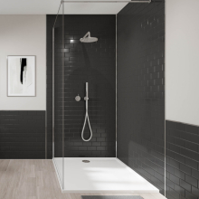 Durapanel Black Sparkle 1200mm S/E Bathroom Wall Panel By JayLux