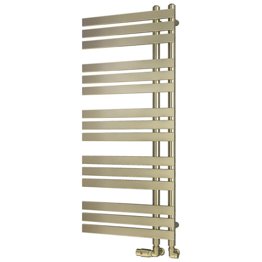 Eastbrook Leonardo 1200 x 500 Brushed Brass Radiator