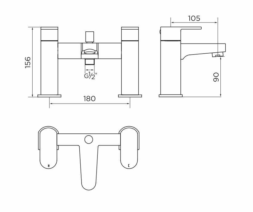 Niagara Maida Bath Shower Mixer Tap - 9021