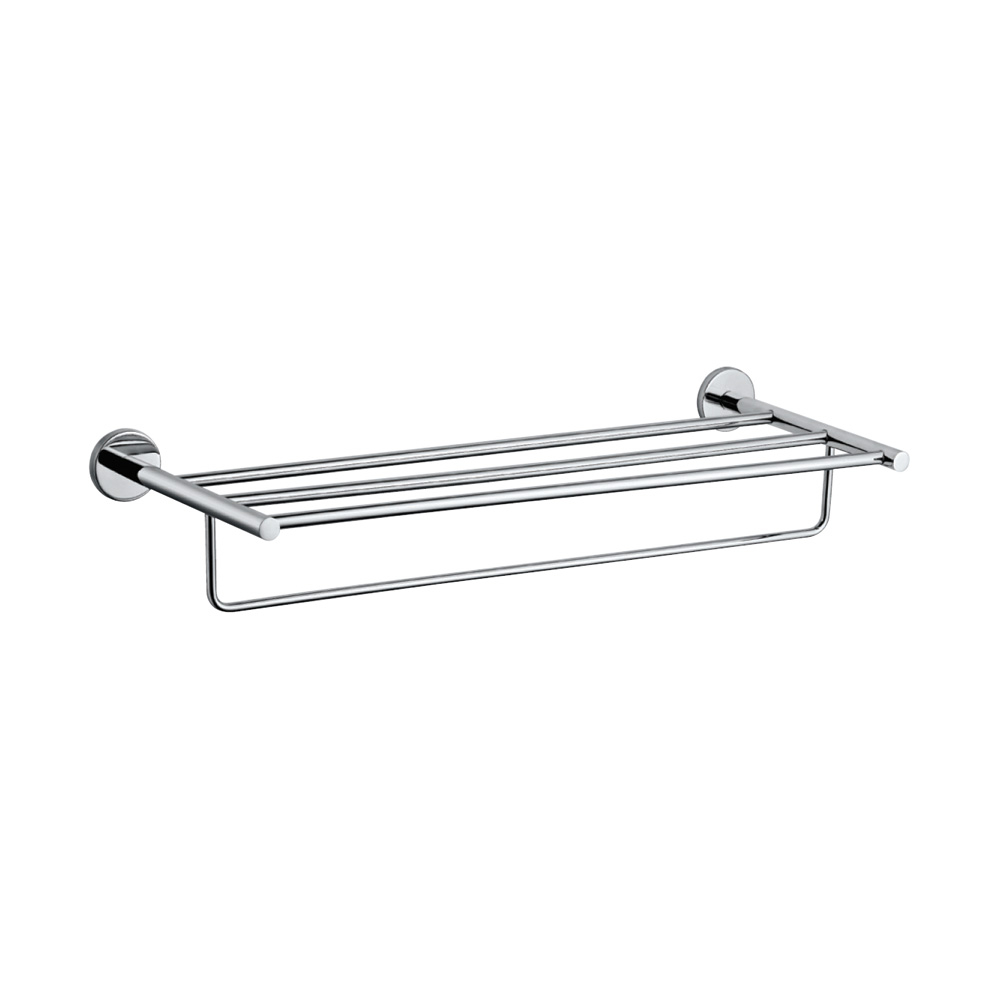 Jaquar Continental 600mm Long Chrome Towel Rack With Lower Hanger  