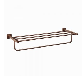 Jaquar Kubix Prime 600mm Antique Copper Towel Rack With Lower Hanger