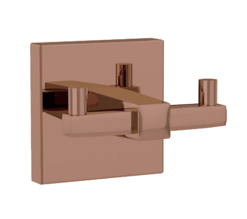 Jaquar Kubix Prime Blush Gold PVD Double Robe Hook  