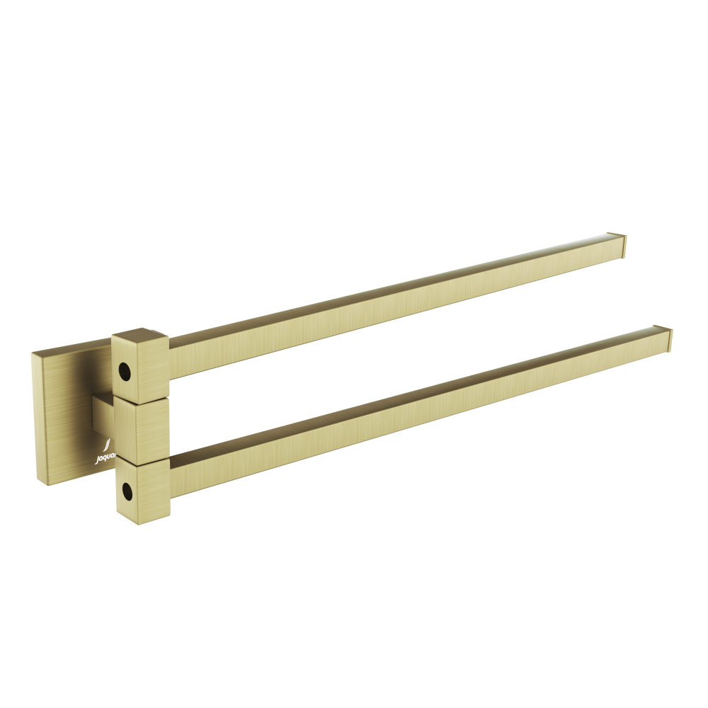 Jaquar Kubix Prime Twin Brass Matt Swivel Towel Rail 