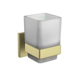 Jaquar Kubix Prime Brass Matt Square Tumbler And Holder  