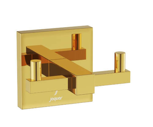 Jaquar Kubix Prime Bright Gold Double Robe Hook  