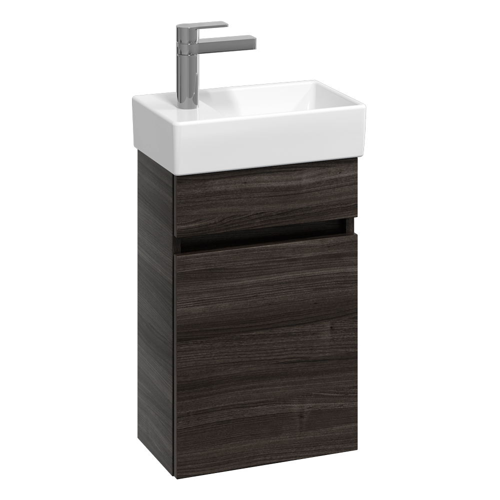 Abacus S1 Concepts Wall Hung Cloakroom Vanity Unit Pack 360mm Right Hand - Lava