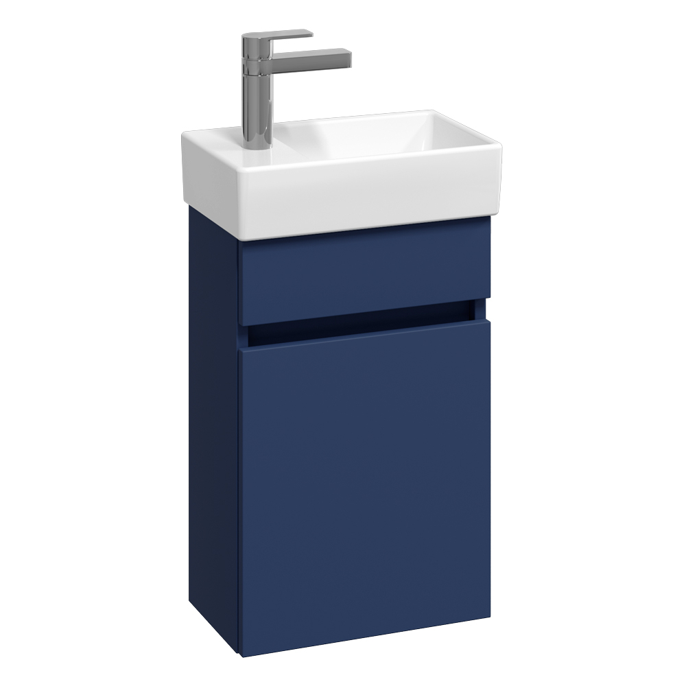 Abacus S1 Concepts Wall Hung Cloakroom Vanity Unit Pack 360mm Right Hand - Matt Blue