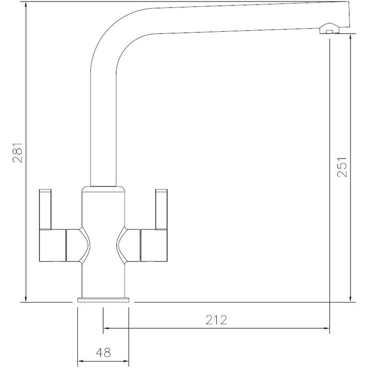 Abode Althia Monobloc Brushed Nickel Kitchen Mixer Tap