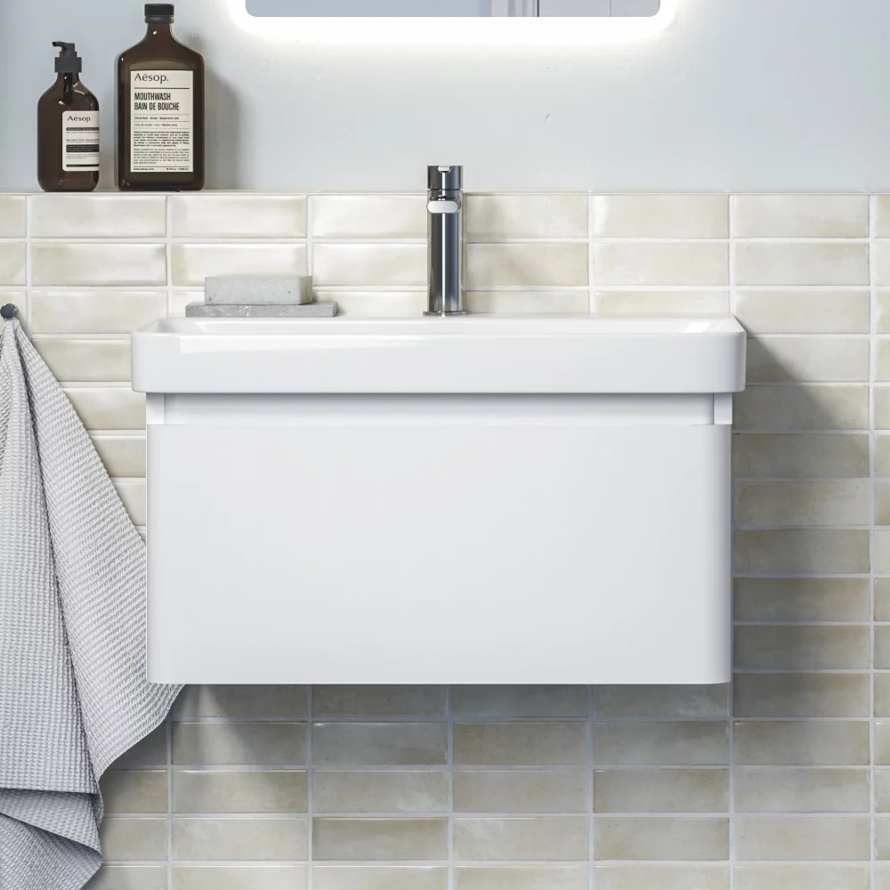 Aylesbury 805mm Matt White 1 Drawer Wall Hung Vanity Unit