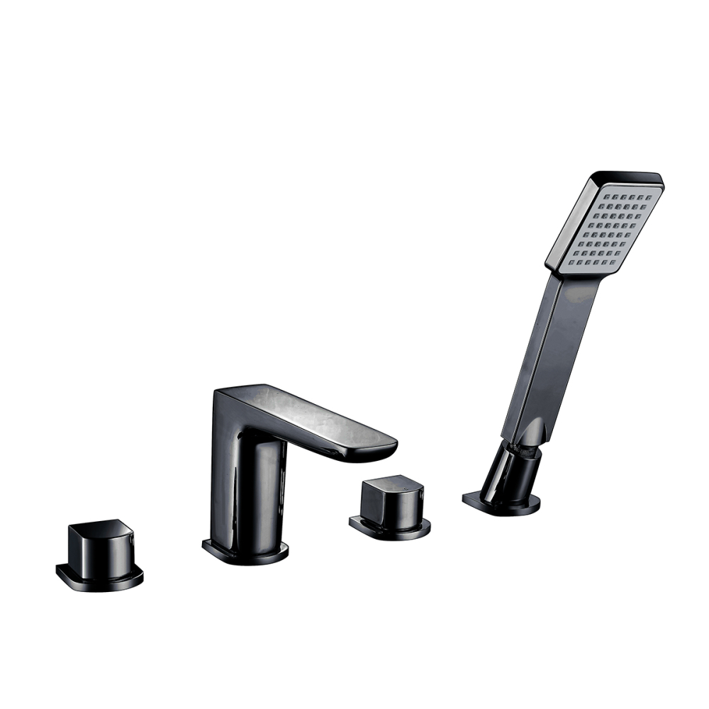 Scudo Muro Black 4 Hole Bath Shower Mixer Tap