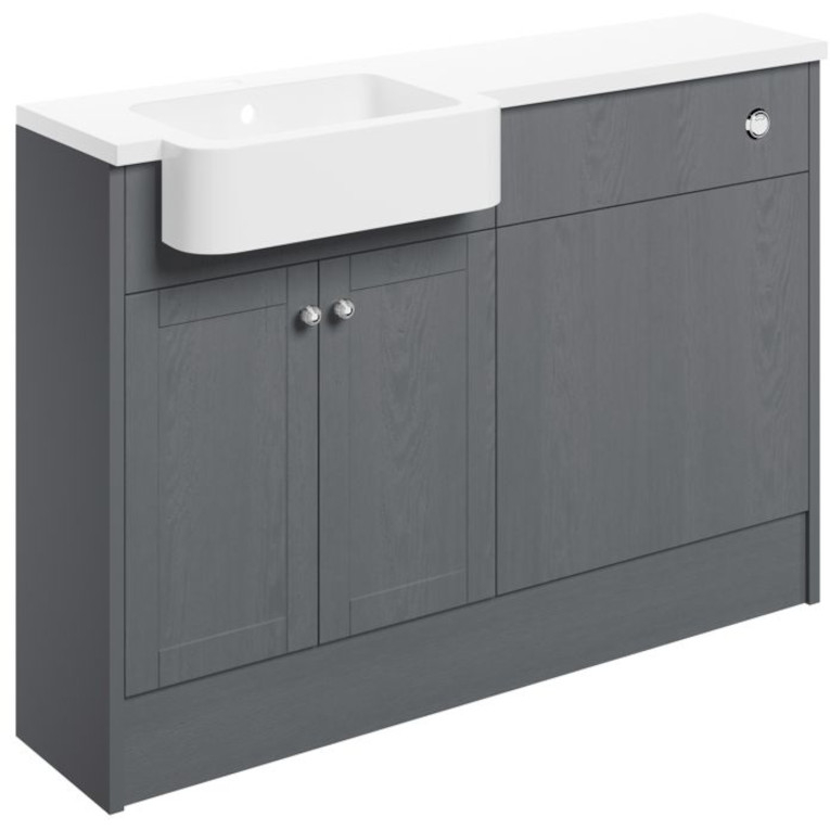 Bali Grey Ash Vanity and WC Unit Furniture Set