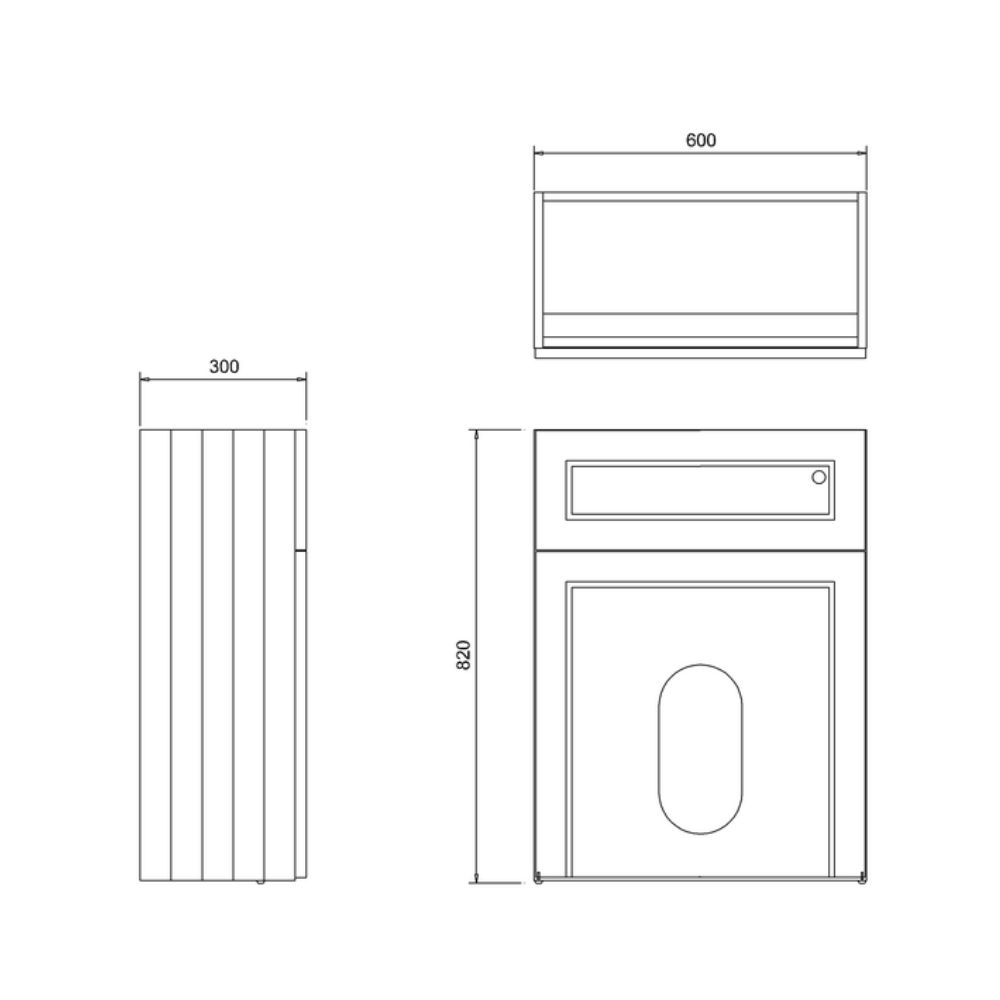 Burlington 600mm Back To Wall WC Unit - Matt White - W60W