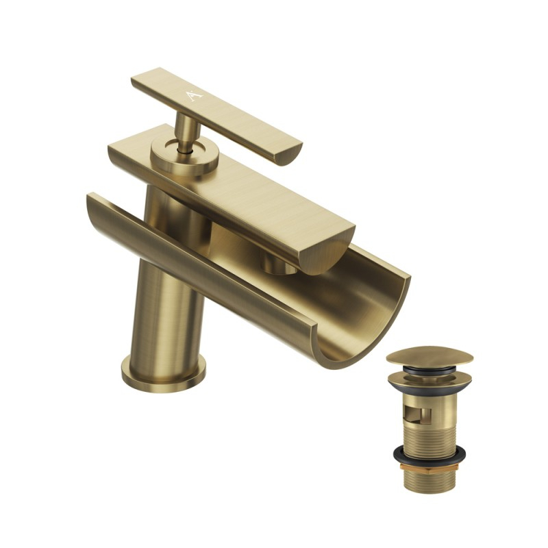 Artize Confluence Antique Bronze Single Lever Basin Mixer With Click Clack Waste 