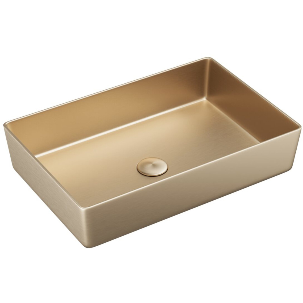 Scudo Core Metal Brushed Brass Countertop Basin