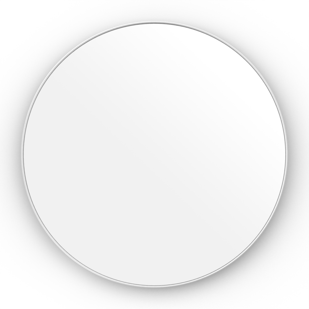 Origins Living City 80 White Round Mirror