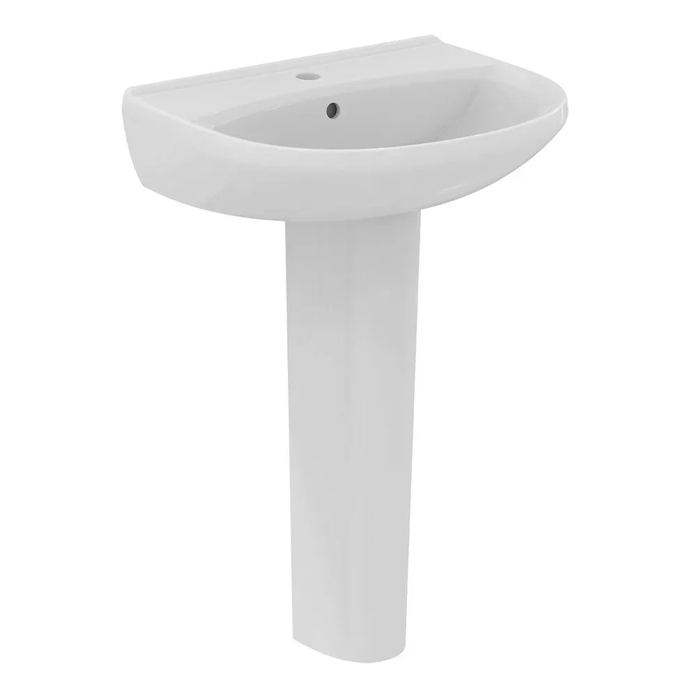 Ideal Standard Eurovit+ 1 Tap Hole Basin & Pedestal