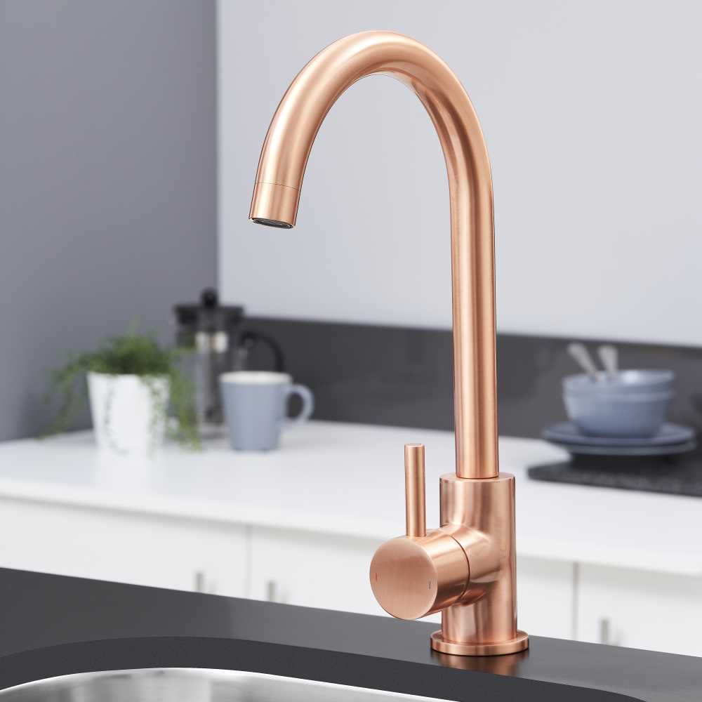 Elera Monobloc Kitchen Mixer Tap - Copper | UKB-KTAP006CO