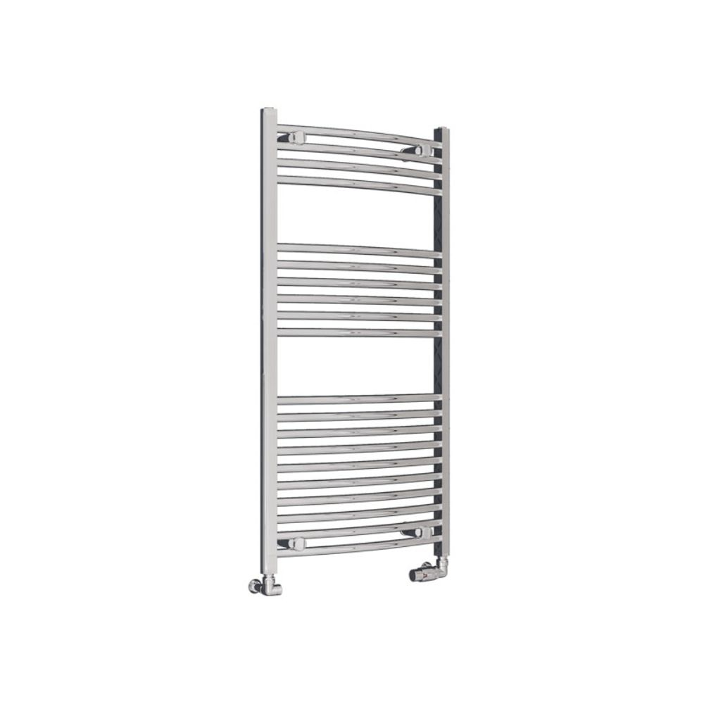 Eastbrook Wingrave 1200 x 600 Curved Chrome Towel Radiator