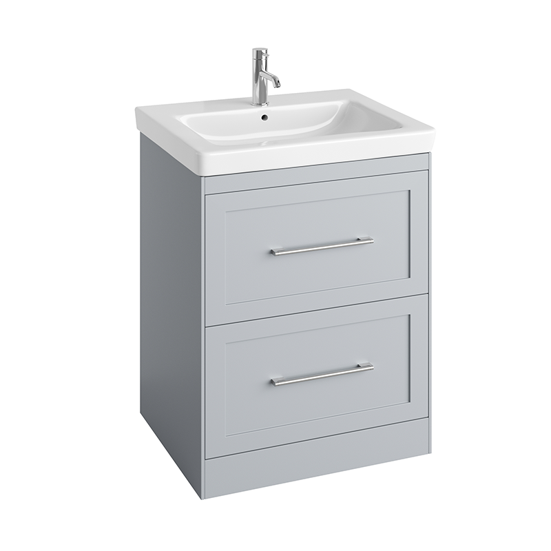 Abacus Concepts Shaker Floor Standing Vanity Unit 550mm - Stone Grey