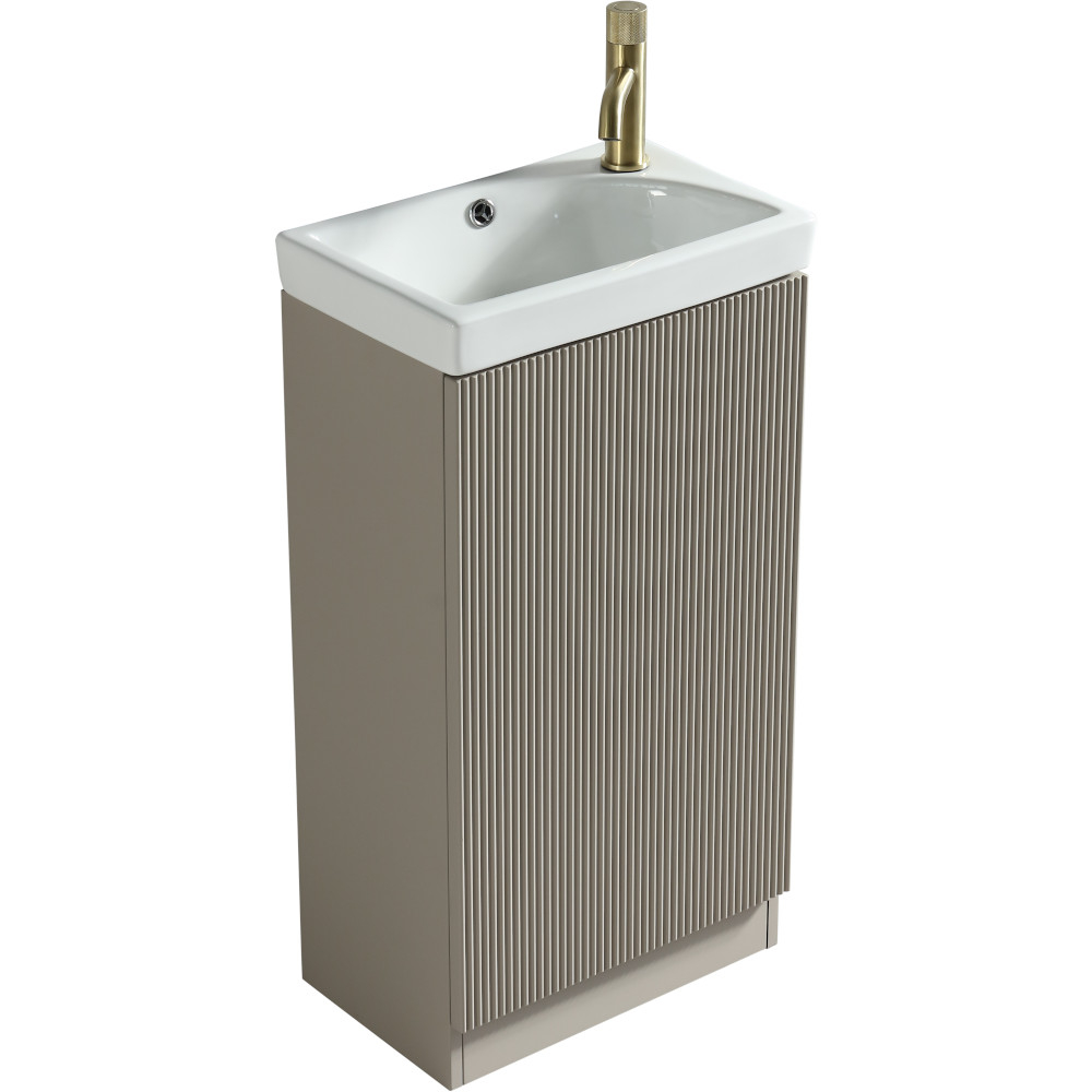 Flauto Soft Coffee Mini Cloakroom Vanity Unit