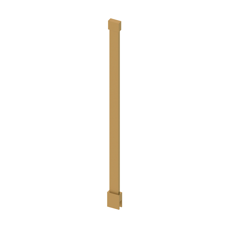 Abacus Wetroom Glass  Brushed Brass Ceiling Support Arm 600mm