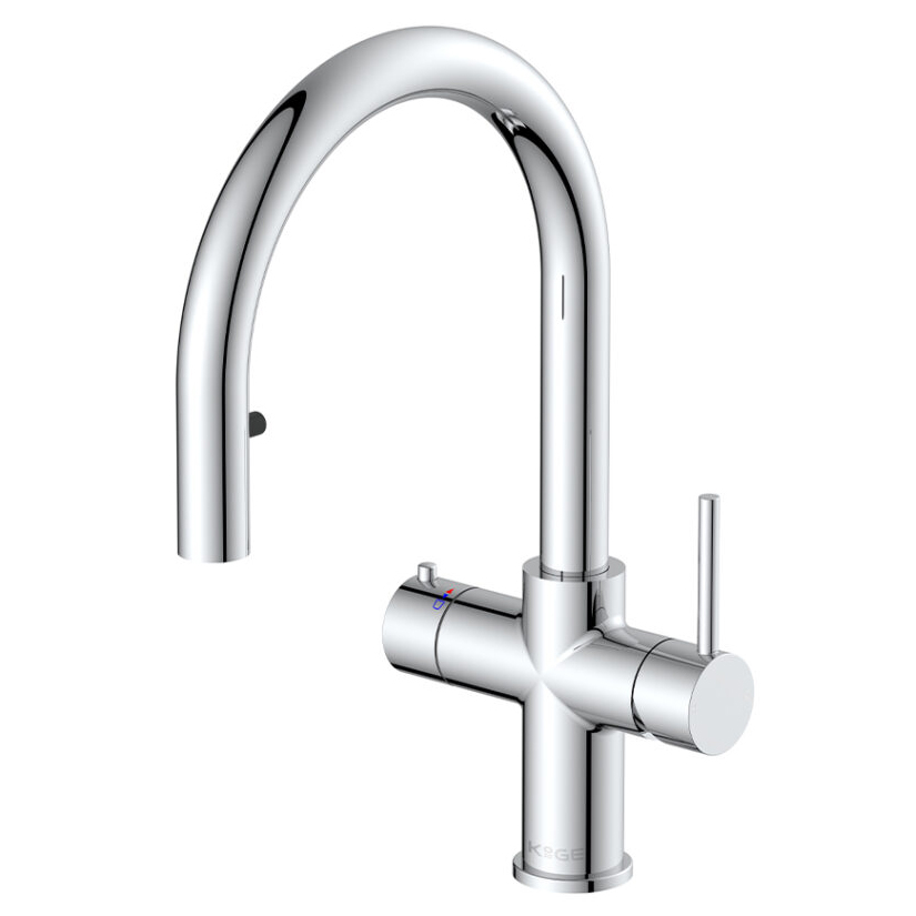 Scudo KoGE 4 in 1 Chrome Pull Out Boiling Water Kitchen Tap