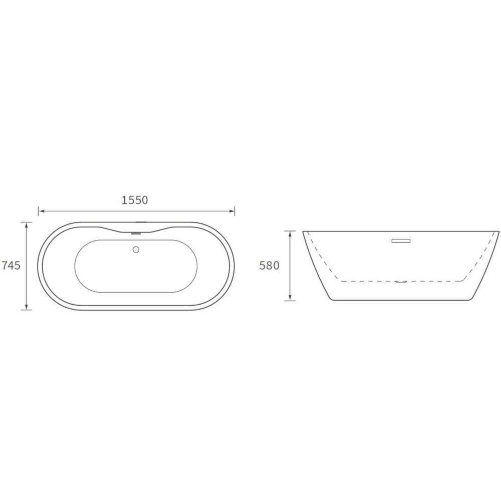 Havanna 1550mm Freestanding Bath - RDBS104124