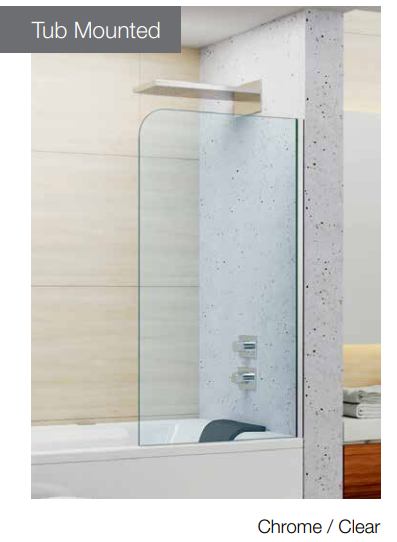 Jaquar Tub Mounted Free Standing Bath Screen In Chrome