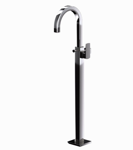 Jaquar Kubix Prime Black Chrome Floor Mounted Single Lever Bath Mixer