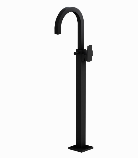 Jaquar Kubix Prime Black Matt Floor Mounted Single Lever Bath Mixer 