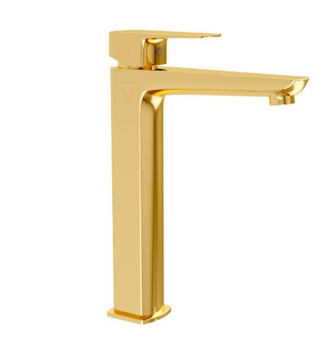 Jaquar Kubix Prime Bright Gold Extended Mono Basin Mixer