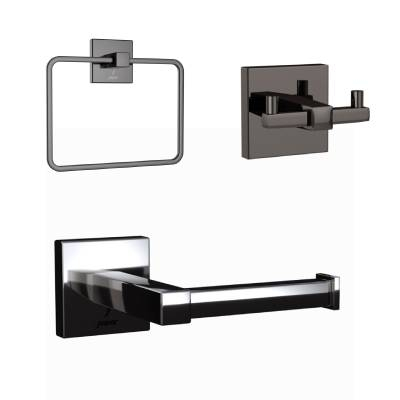 Jaquar Kubix Prime Accessories Bundle In Black Chrome