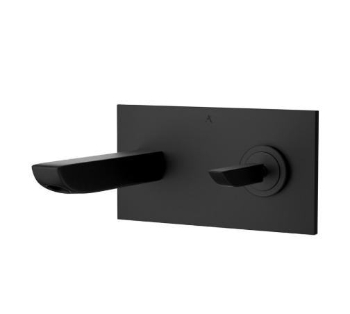 Artize Lexa Joystick Wall Mounted Basin Tap In Black Matt