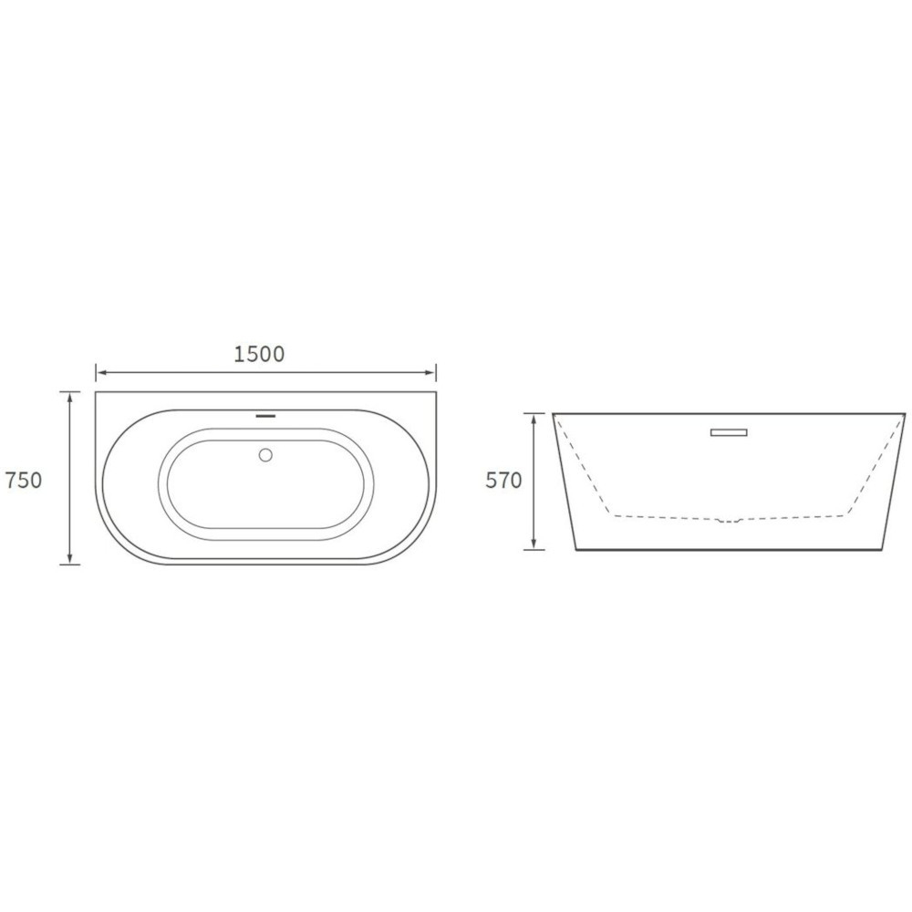 Laplane 1500mm Freestanding Bath - RDBS104118